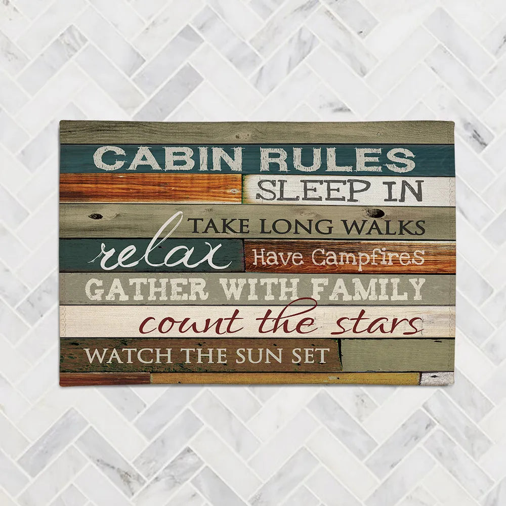 Cabin Rules Chenille Accent Rug