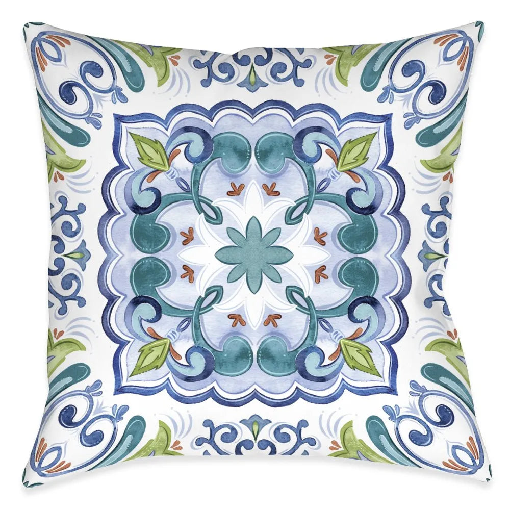 Callisto Tiles Vines Outdoor Decorative Pillow