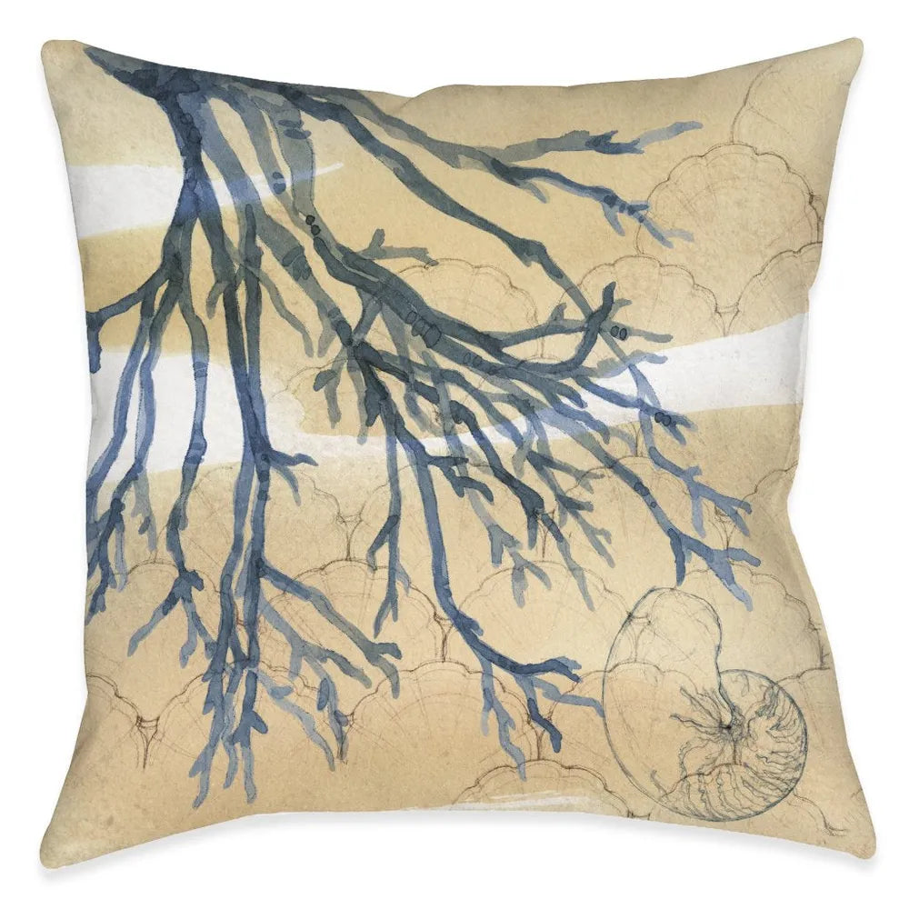 Captiva Coral Nautilus Outdoor Decorative Pillow
