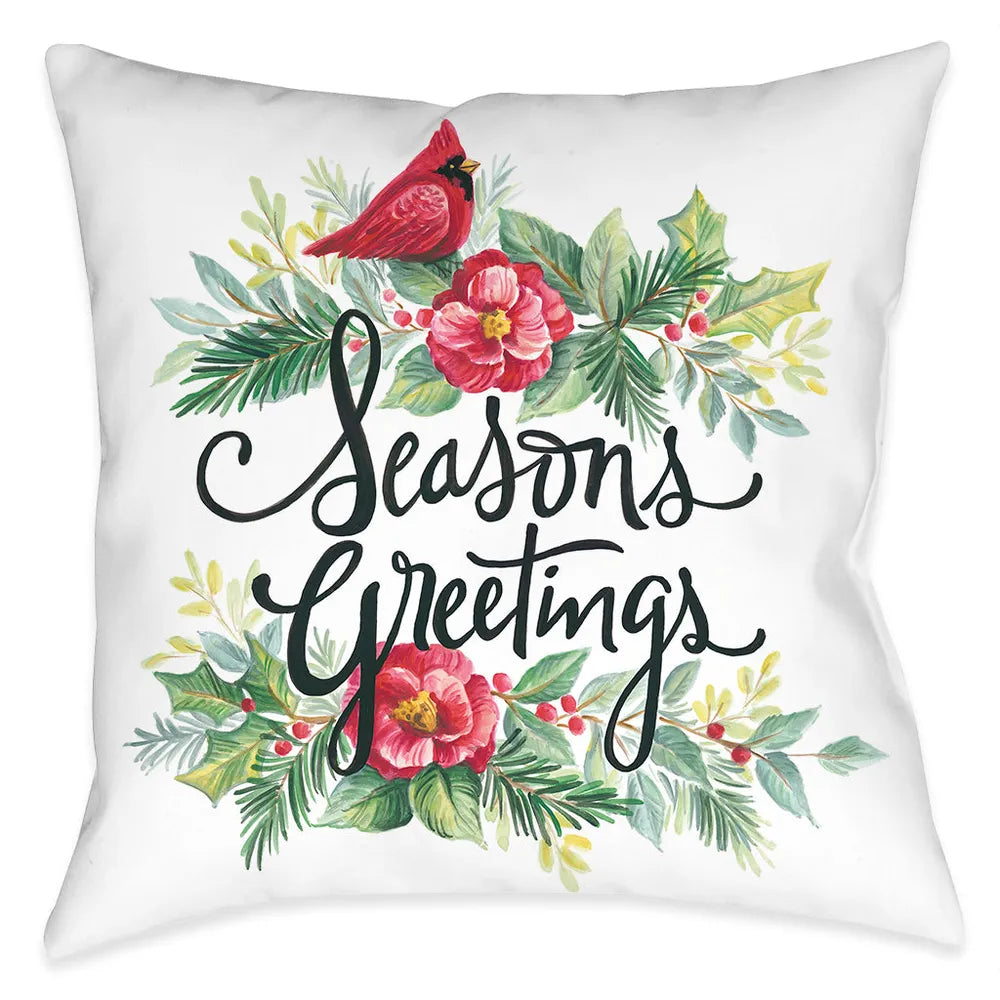 Cardinal Greetings Indoor Decorative Pillow