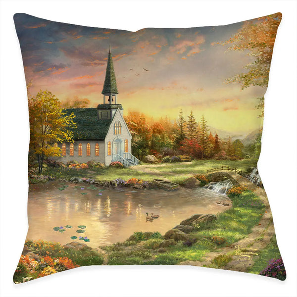 Thomas Kinkade streams of Living Water Indoor Decorative Pillow