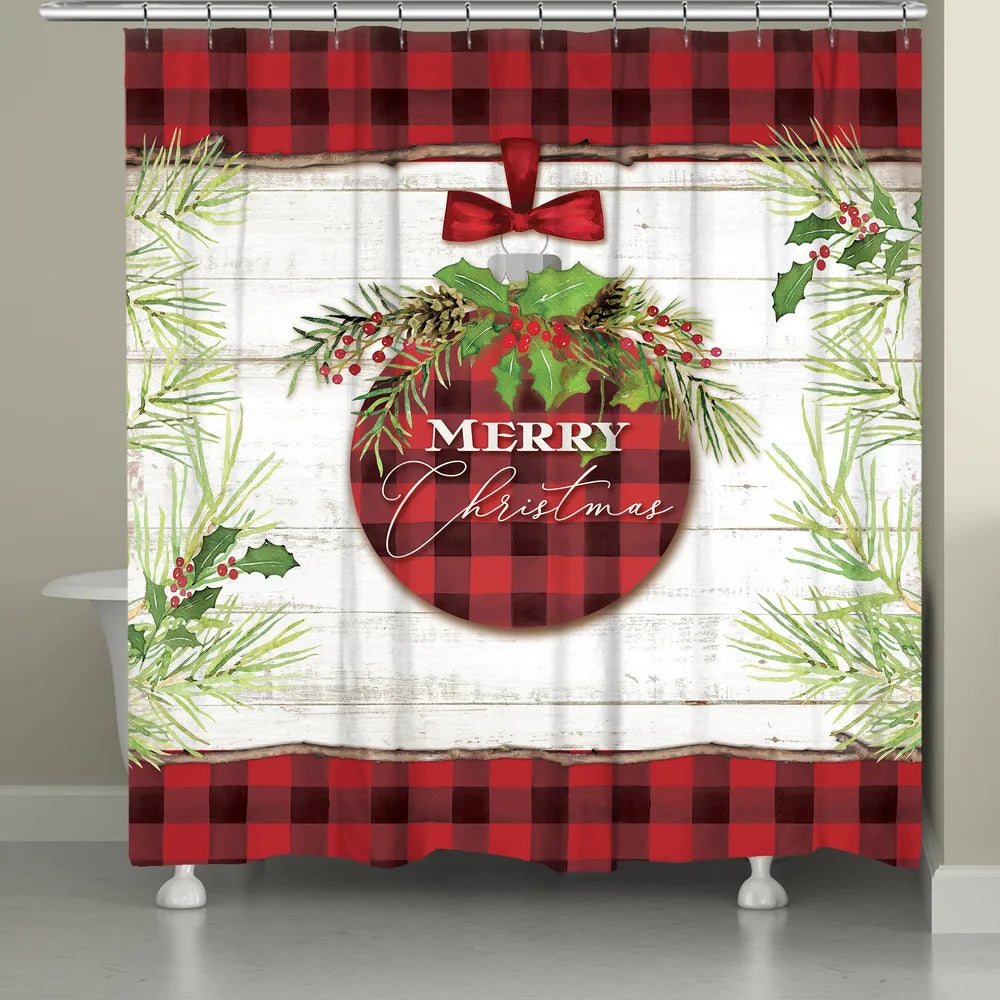 Christmas Ornament Shower Curtain