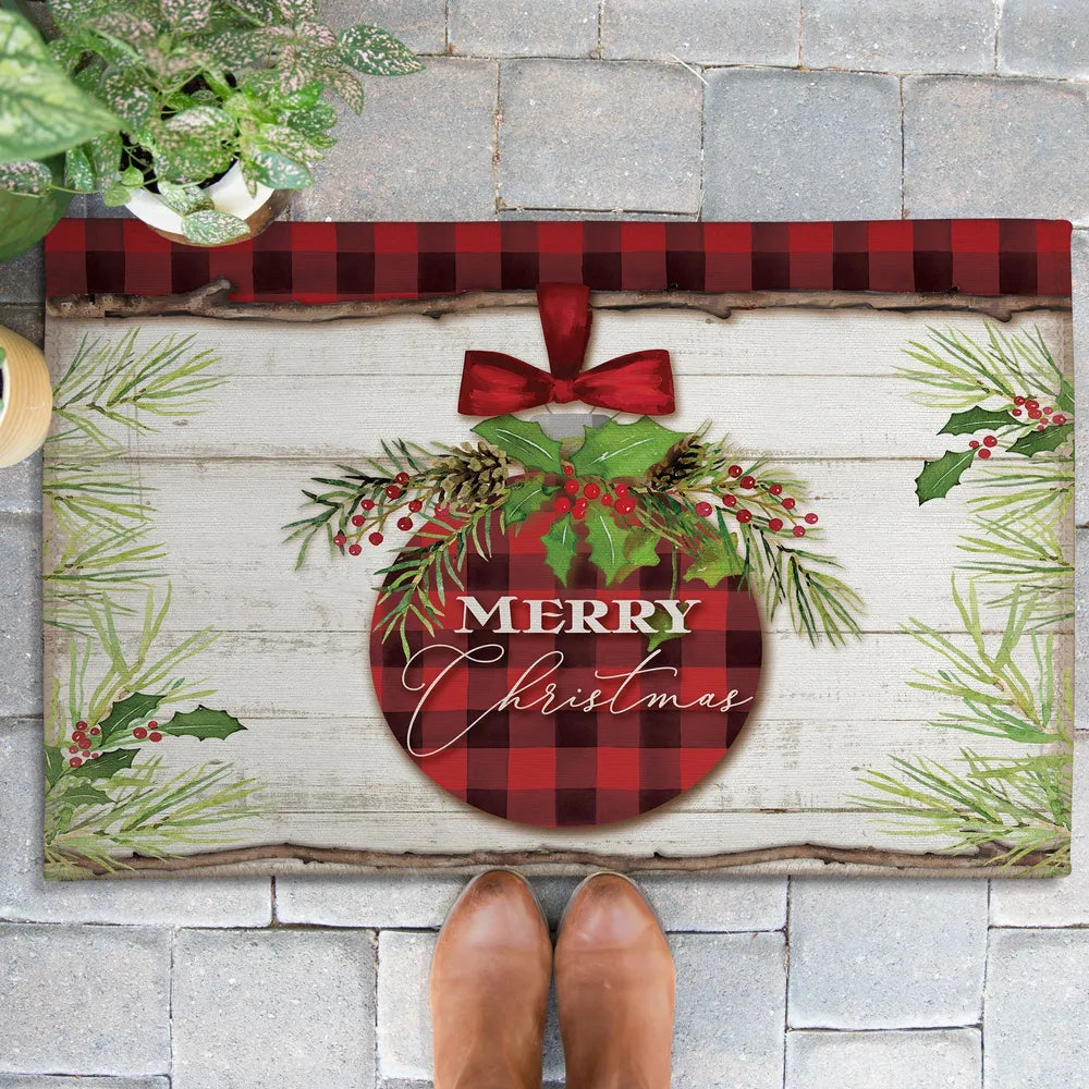Christmas Ornament Outdoor Door Mat