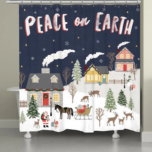 Christmas Village Shower Curtain