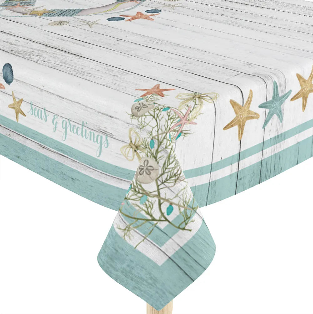 Coastal Christmas Tablecloth