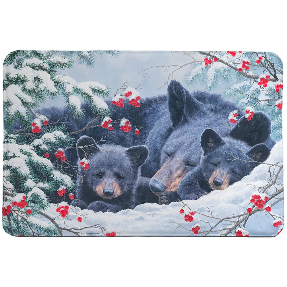 Cold Cozy Bears Memory Foam Rug