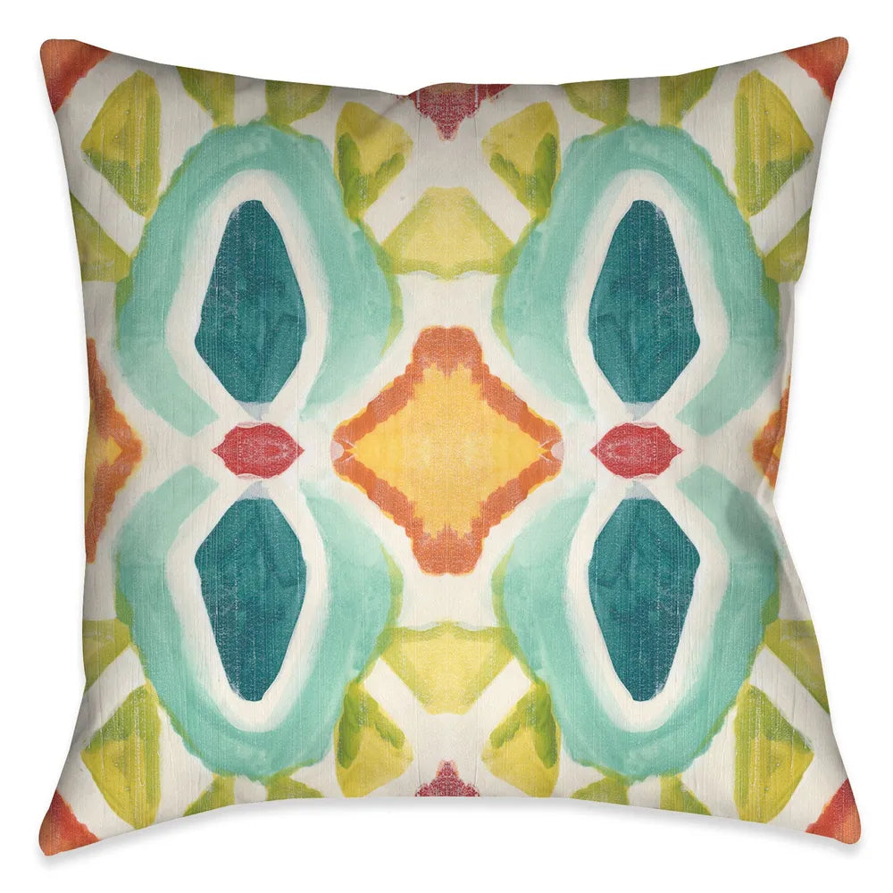 This abstract design evokes a unique artistic hand quality exposing beautiful colorful painterly design motif.