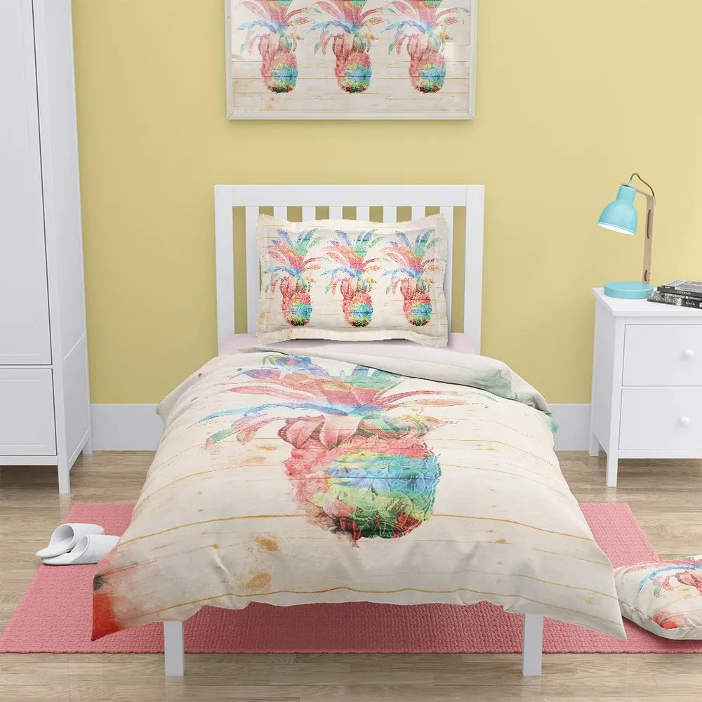 Colorful Pineapple Duvet Cover
