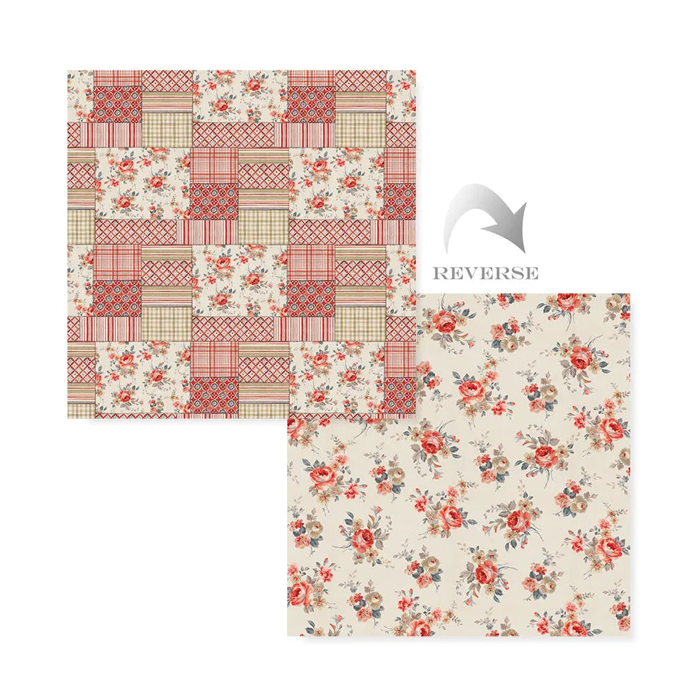 Cottage Florals Reversible Quilt Set