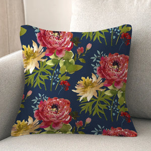 kathy ireland® HOME Country Bouquet Navy Indoor Decorative Pillow