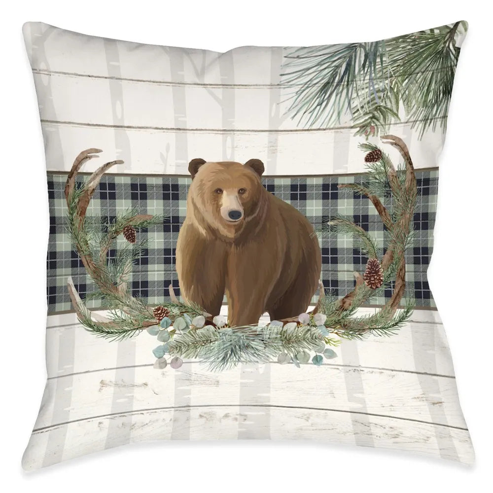 Cozy Christmas Bear Indoor Decorative Pillow