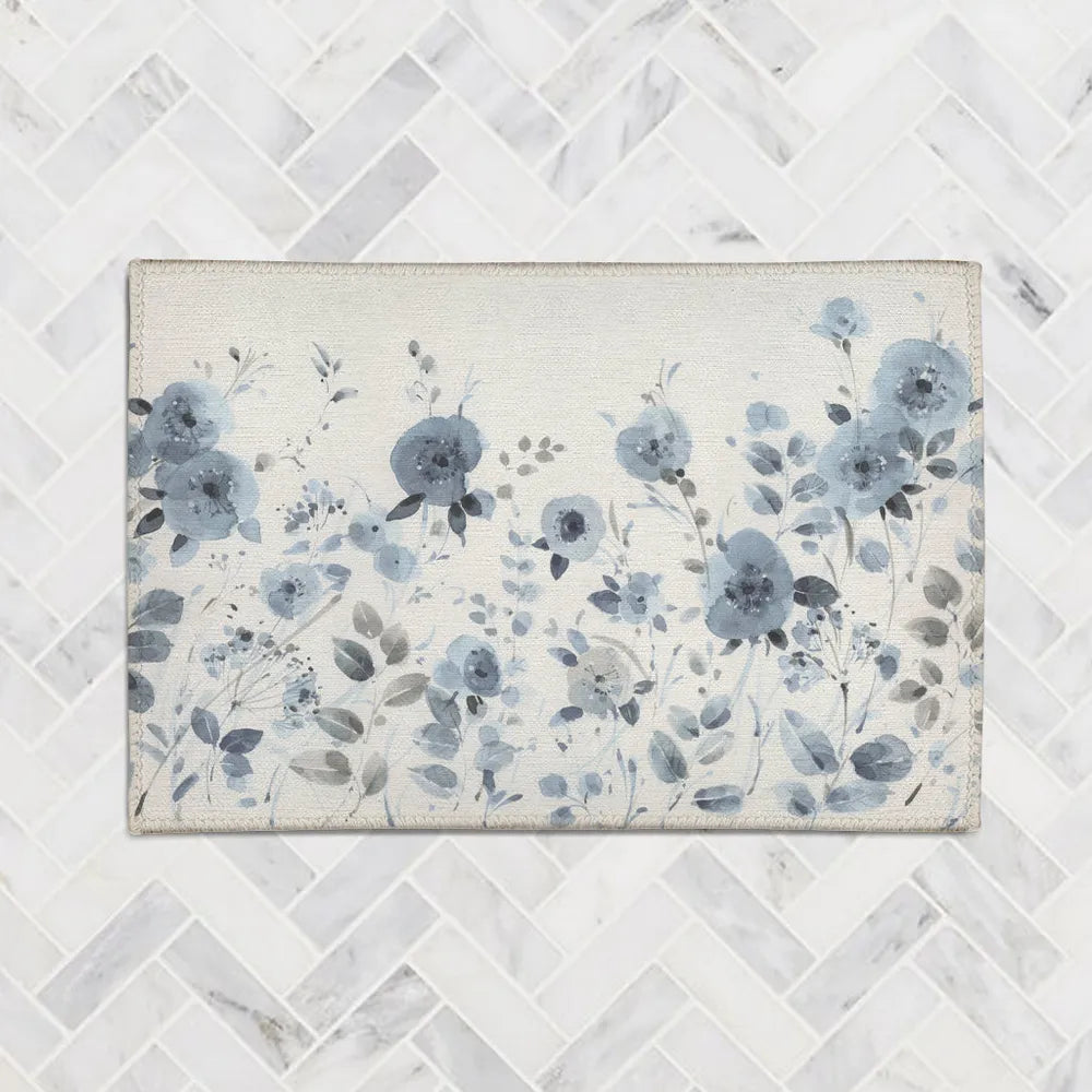 Dancing Flowers Chenille Accent Rug