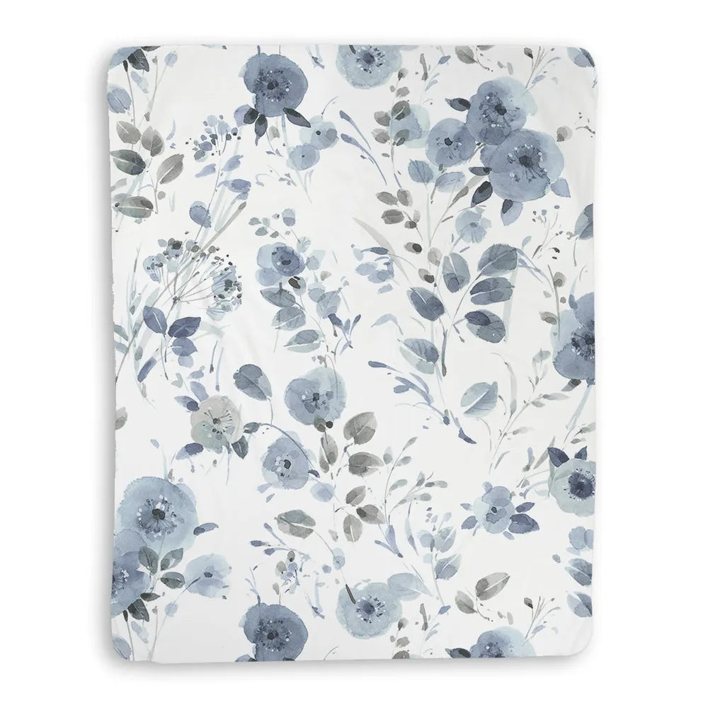 Dancing Flowers Sherpa Throw Blanket