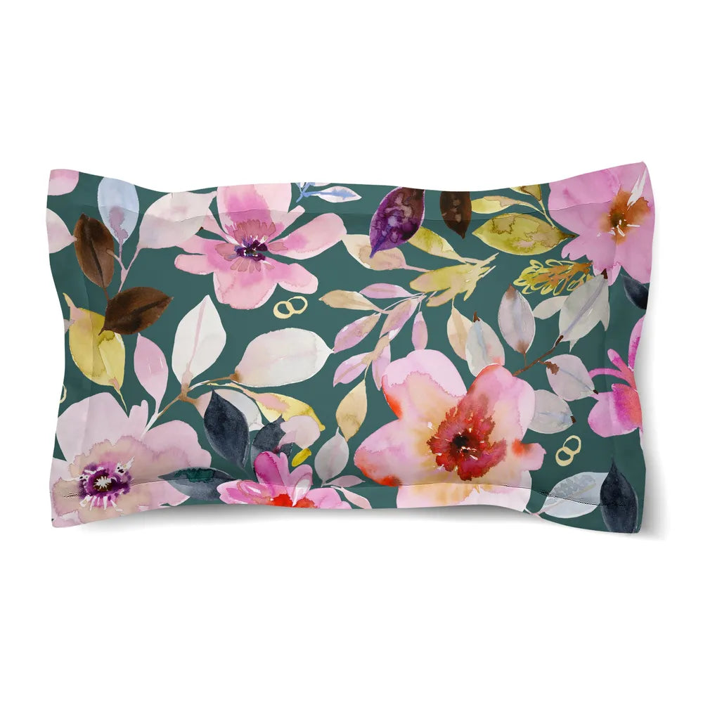 Deep Flora Duvet Sham