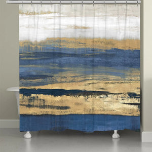 Deep Shades Of Blue Abstract Shower Curtain