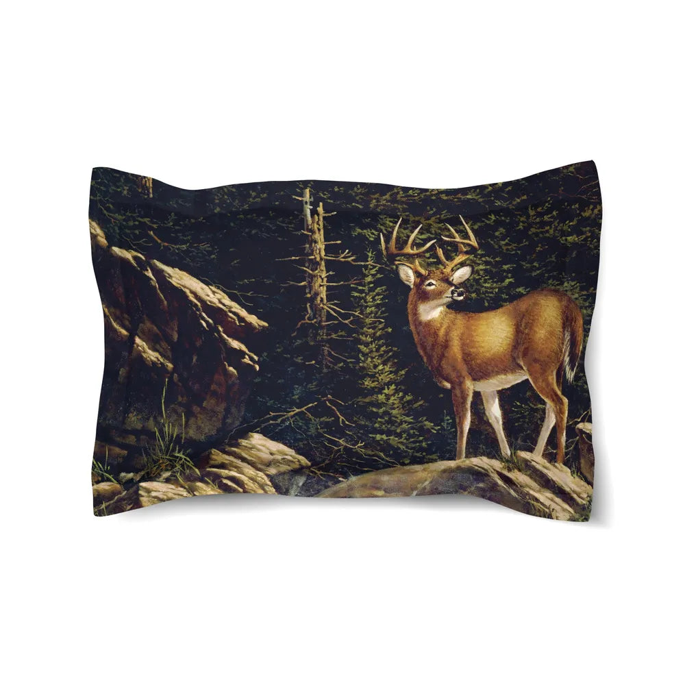 Deer Above the Falls Duvet Sham