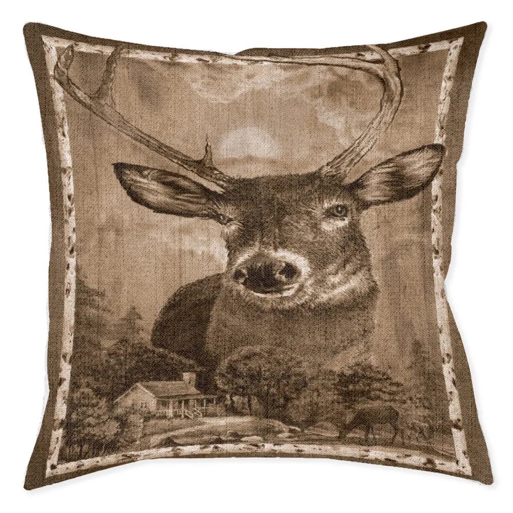 Deer Country Indoor Woven Decorative Pillow