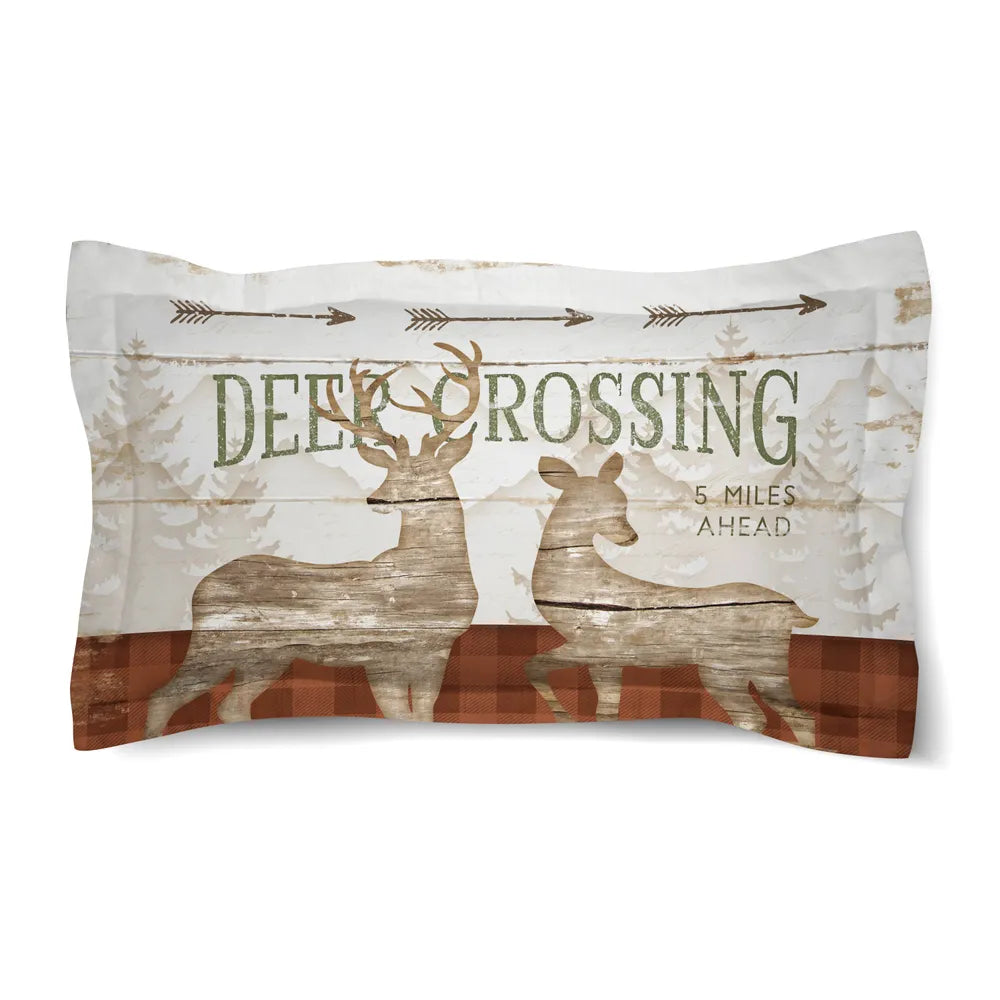Deer Crossing Comforter Sham