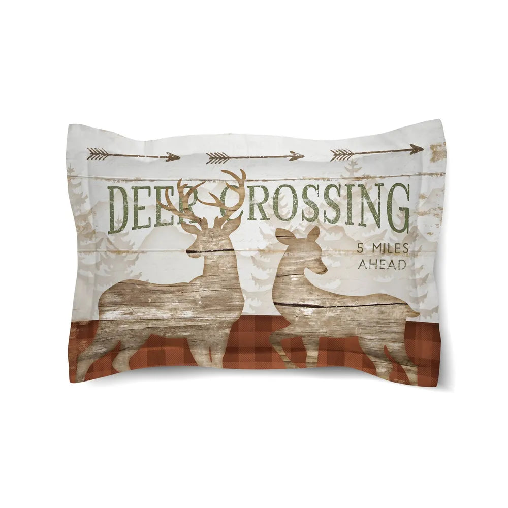 Deer Crossing Comforter Sham
