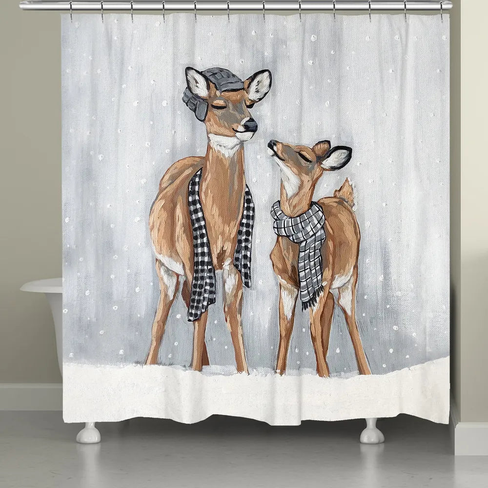 Deer Family Fun Shower Curtain