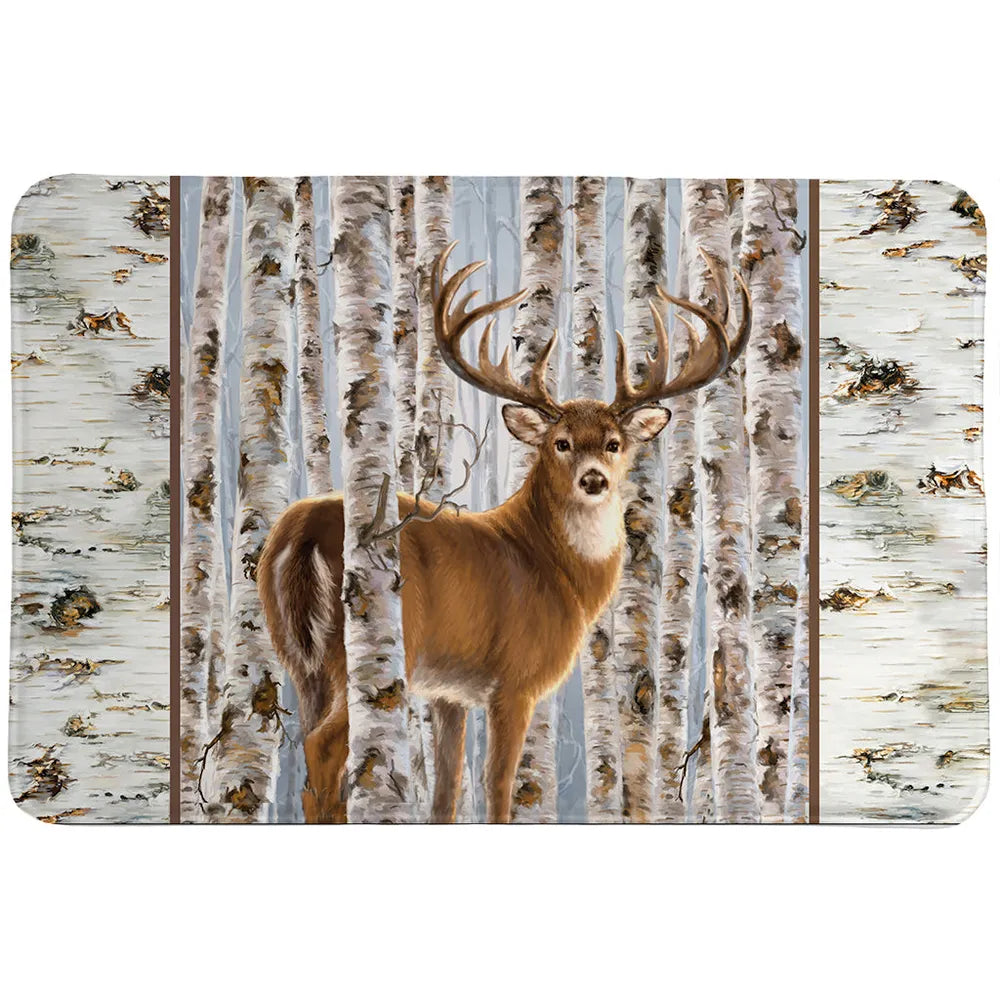 Buck In Birches Memory Foam Rug