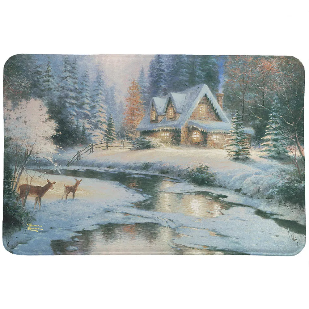 Thomas Kinkade Winter Glen Memory Foam Rug