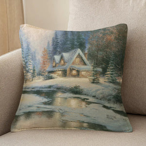 Thomas Kinkade Deer Creek Cottage Indoor Decorative Pillow