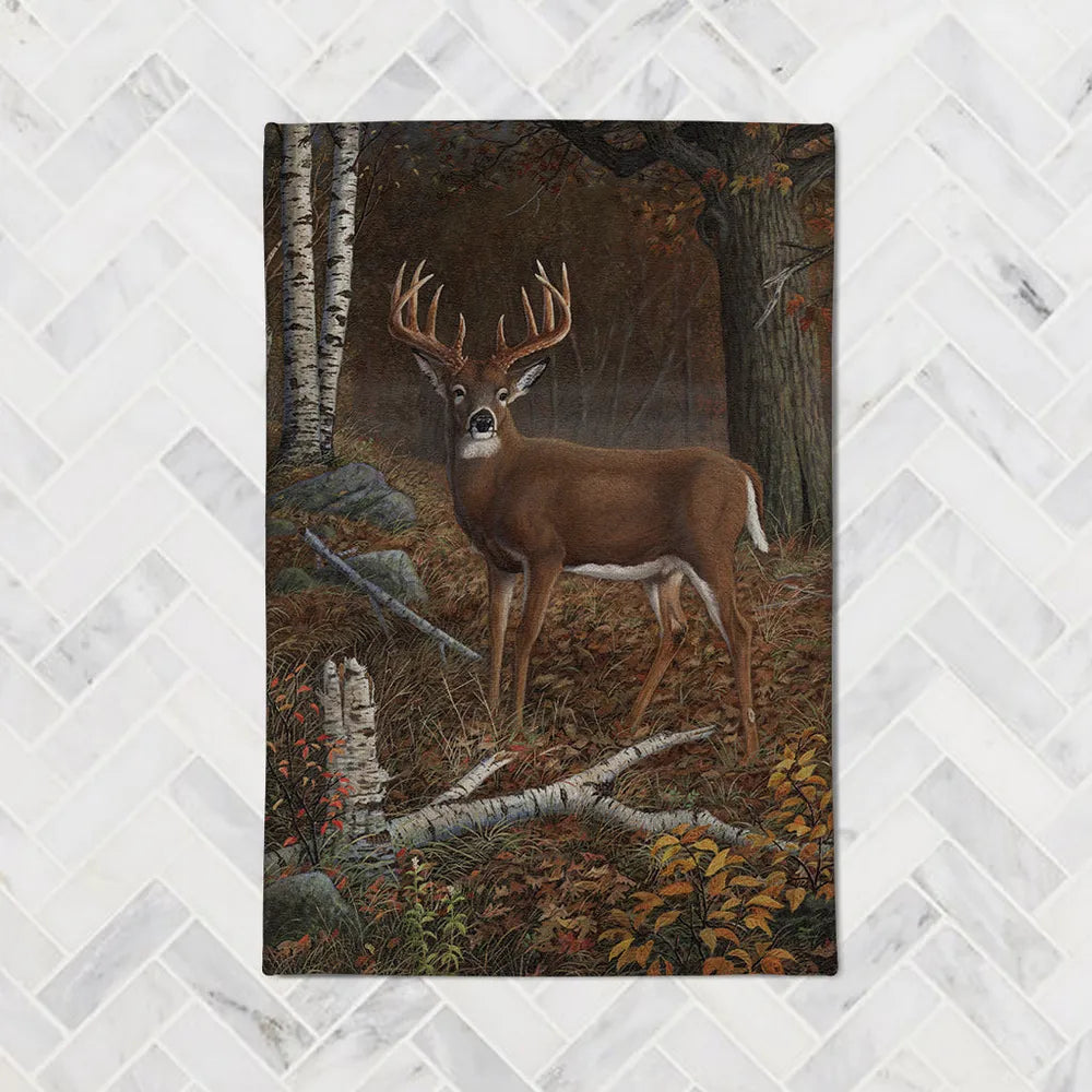 Deer at Dusk Chenille Accent Rug