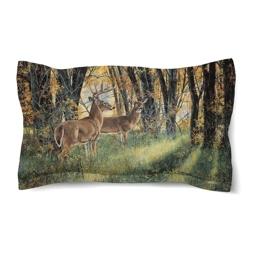 Deer in Autumn Light Duvet Sham