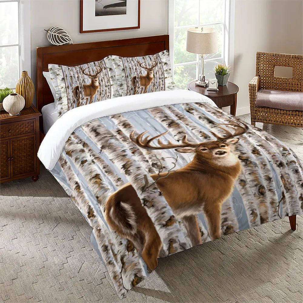 Buck in Birches Comforter