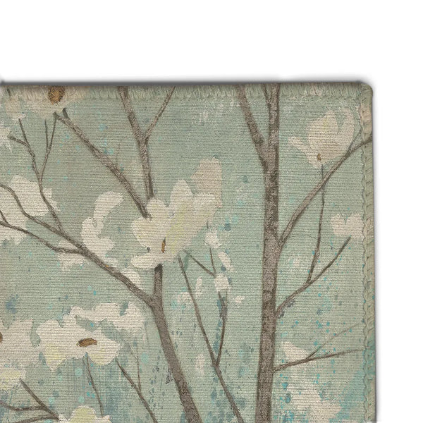 Dogwood Blossoms Chenille Accent Rug - Laural Home