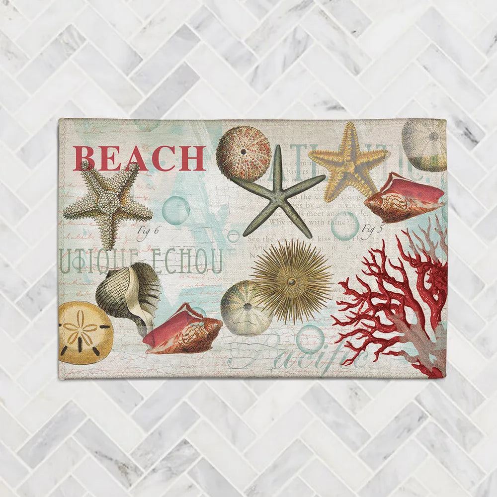 Dream Beach Shells Chenille Accent Rug
