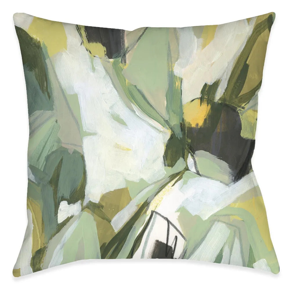Electric Lichen Spread Outdoor Decorative Pillow