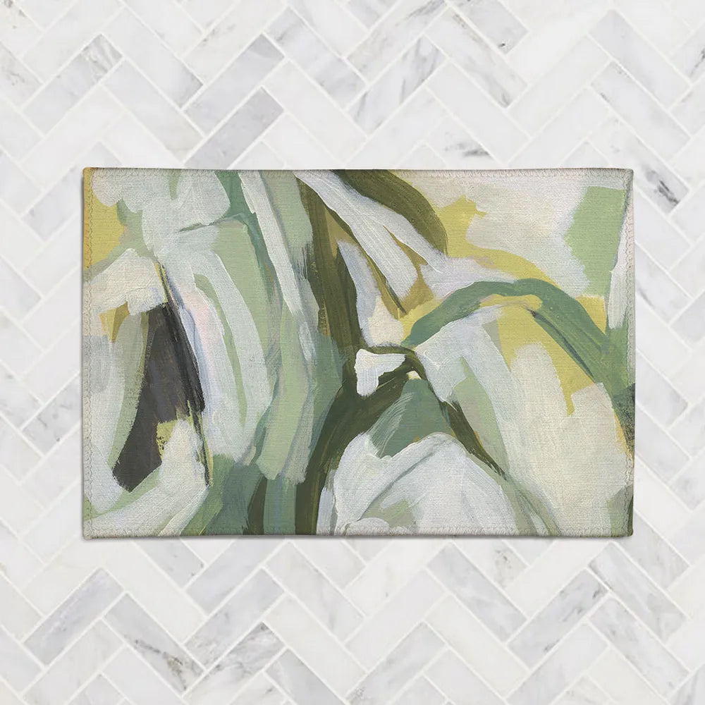 Electric Lichen Triangle Chenille Accent Rug