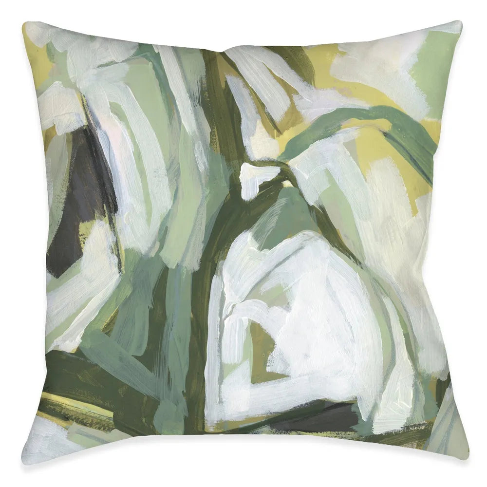 Electric Lichen Triangle Outdoor Decorative Pillow