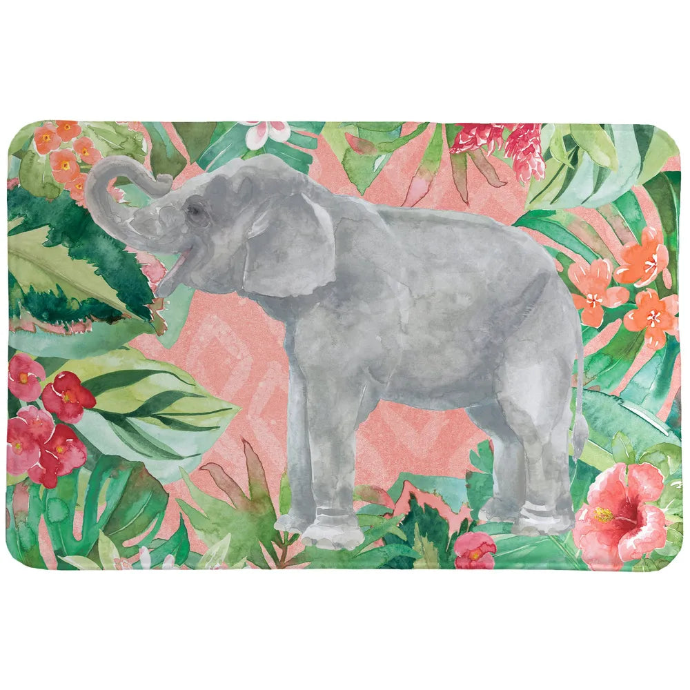 Elephant in the Jungle Memory Foam Rug