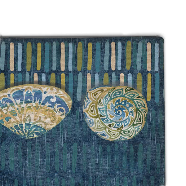 Shell Shaped Rug Extra Large Embellished Shells Outdoor Area Rug - Laural Home