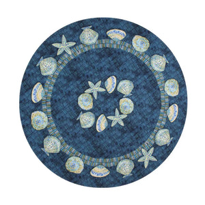 Embellished Shells Round Tablecloth