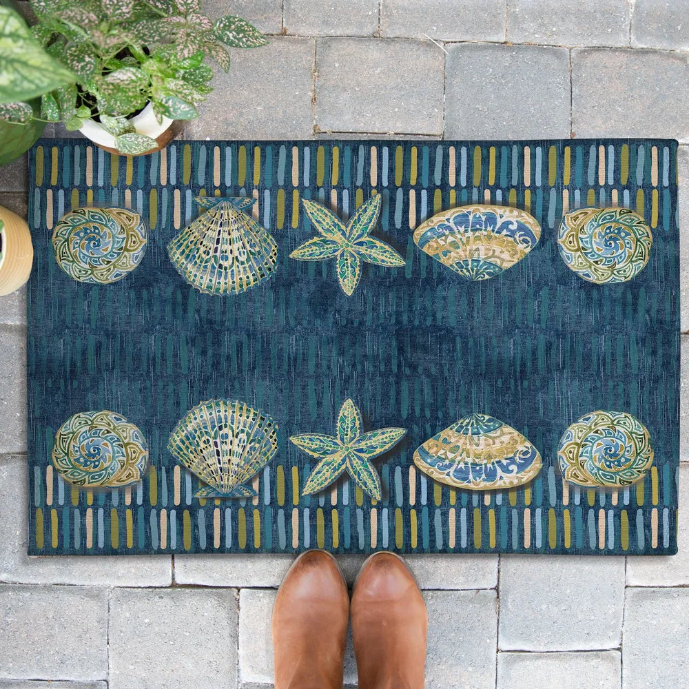 Embellished Shells Outdoor Door Mat