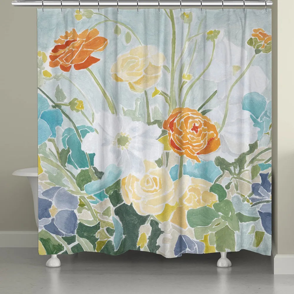 Spring Floral Shower Curtain 