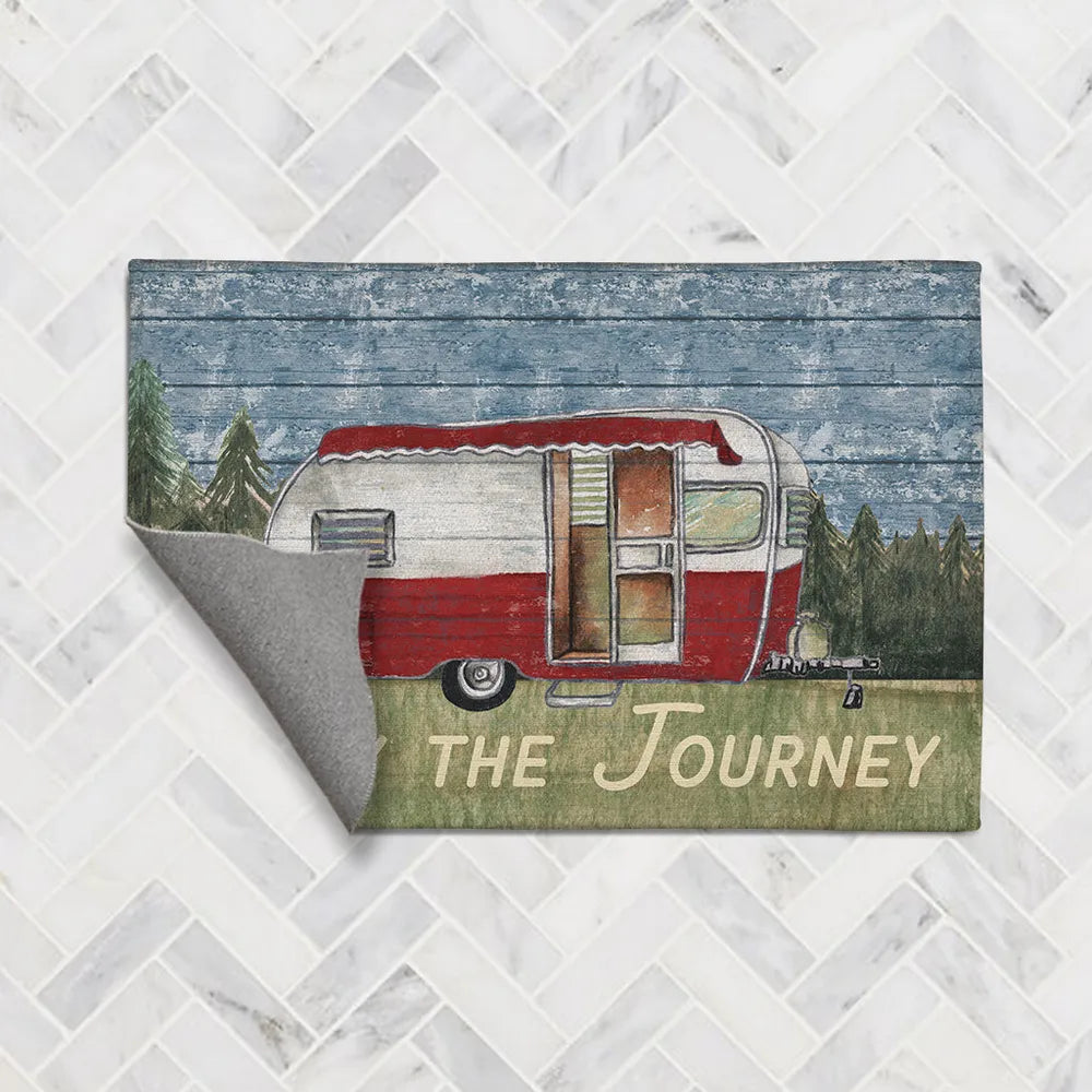 Enjoy Camping Chenille Accent Rug