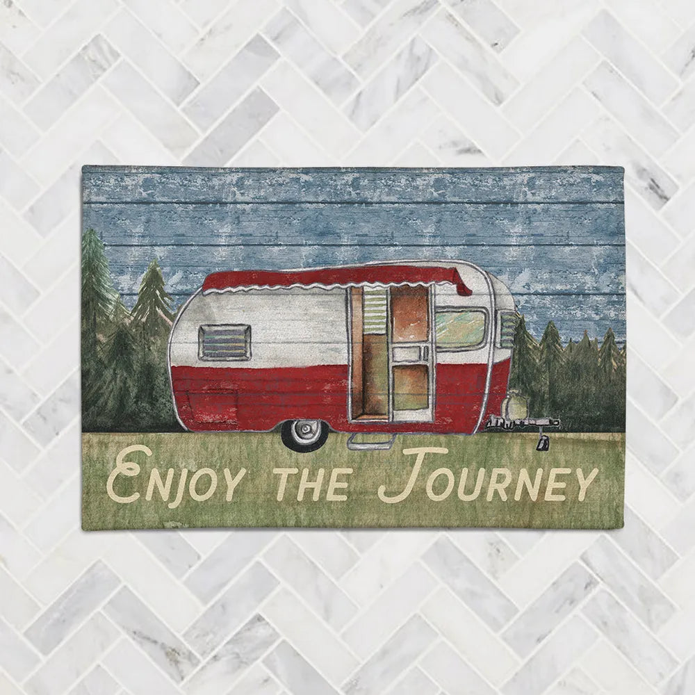 Enjoy Camping Chenille Accent Rug
