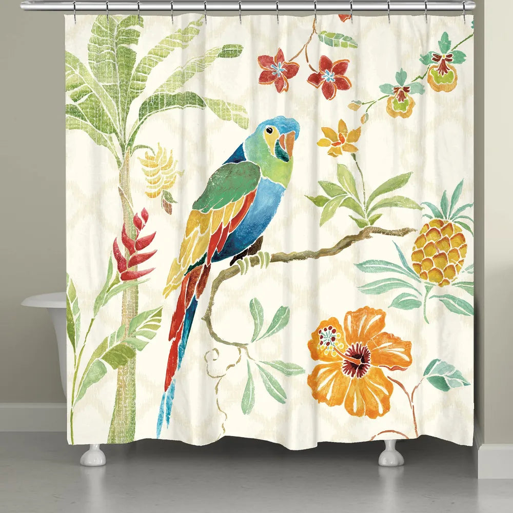 Exotic Bird in Paradise Shower Curtain - Laural Home
