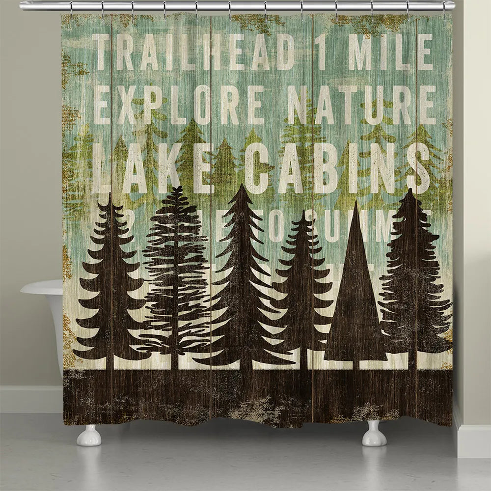 Explore The Trails Shower Curtain
