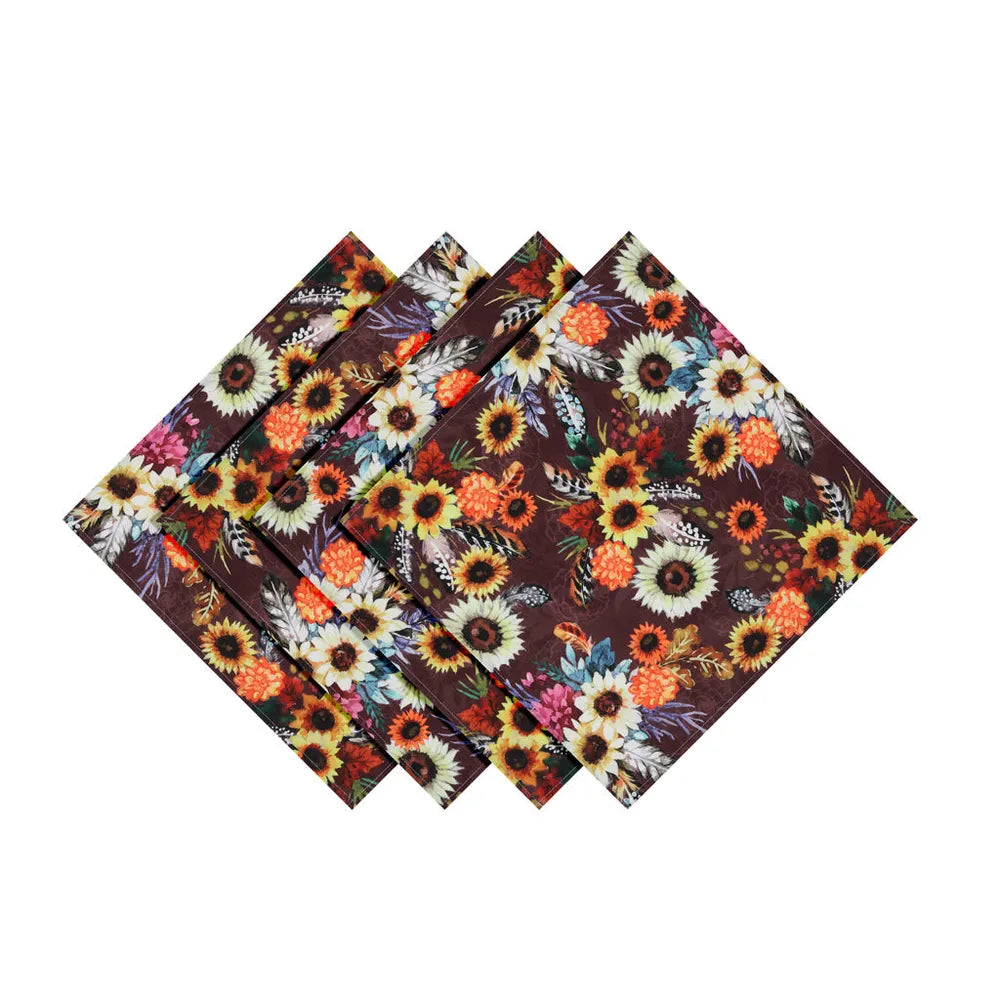 Fall Feathers Napkin Set of 4