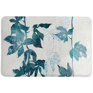 Falling Blue Vines Memory Foam Rug