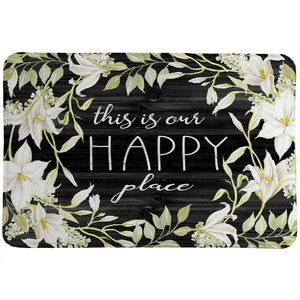 Farmhouse Florals Happy Memory Foam Rug