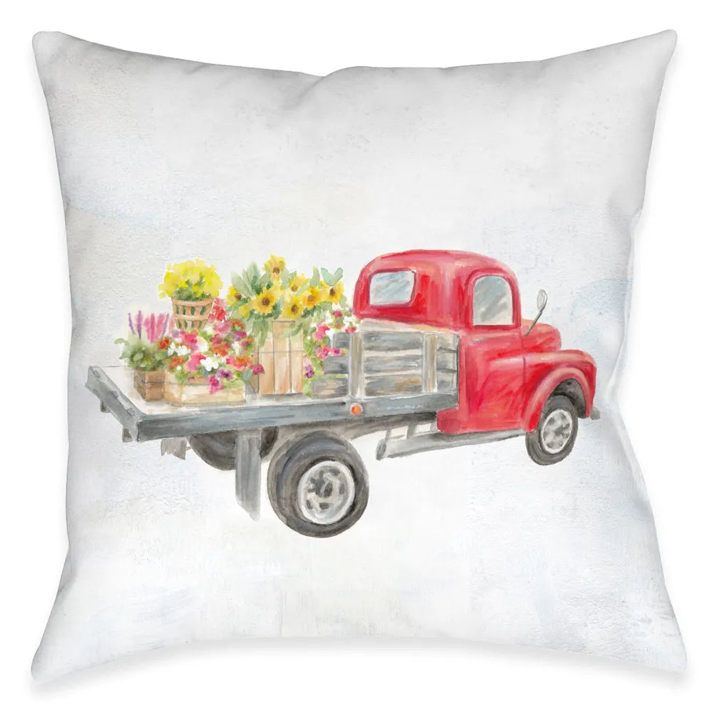 Farmhouse Truck Indoor Decorative Pillow