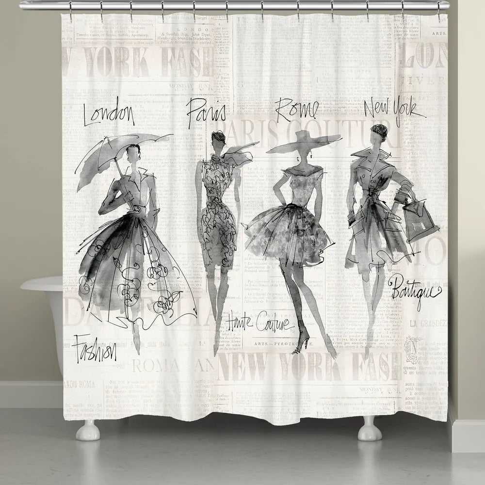 Fashion Sketchbook Shower Curtain 