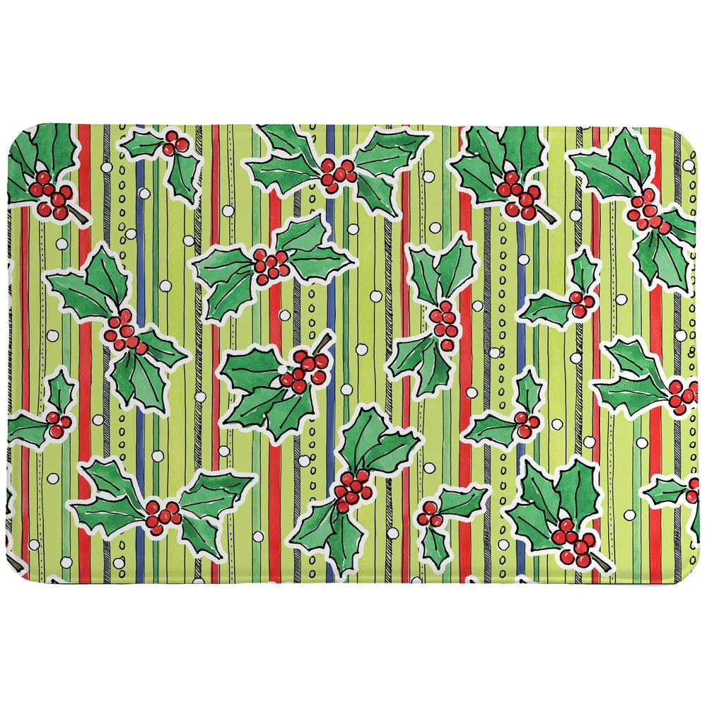 Festive Mistletoe Memory Foam Rug